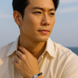 Hematite Plate with Anchor, Angelite, Paesina Stone, White Agate, Blue Agate, Hematite Cubes