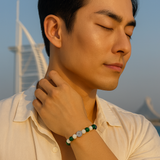 Hematite Plate with Anchor, White Agate, Green Agate, Hematite Cubes