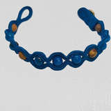 Blue Agate Landscape Stone in blue color embroidery