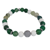 Hematite Plate with Anchor, White Agate, Green Agate, Hematite Cubes
