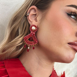 Margot Red Collection - Rhinestones and Crystals