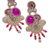 Vittoria Fuchsia Collection - Swarovski Cabochon and Rhinestones