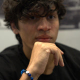 Hematite Plate with Anchor, Striped Blue Agate, Hematite Cubes