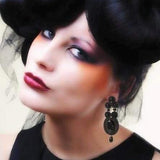 Veronica Collection - Black Onyx Cabochon and Crystal Drops