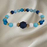 Handmade Italian men’s bracelet with lapis, turquoise agate paste and blue agate – Sir Luxury