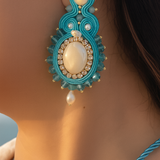 Angella Turquoise Collection - Mother-of-Pearl, Freshwater Pearl, and Rhinestones