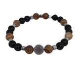 Hematite Plate with Anchor, Paesina Stone, Sunstone, Hematite Cubes