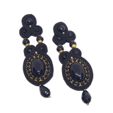 Veronica Black Collection – Black Onyx & Crystal Earrings