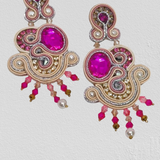 Vittoria Fuchsia Collection - Swarovski Cabochon and Rhinestones