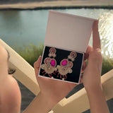 Vittoria Fuchsia Collection - Swarovski Cabochon and Rhinestones