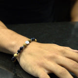 Hematite Plate with Anchor, Turquoise Paste 4 Flowers, Amethyst, Green Agate, Hematite Cubes