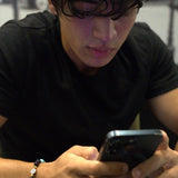 Hematite Plate with Anchor, Turquoise Paste, Blue Sunstone, Green Agate, Paesina Stone, Gold-Plated Hematite Cubes