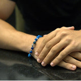 Hematite Plate with Anchor, Striped Blue Agate, Hematite Cubes