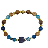 Sir Luxury – Lapis & Striped Blue Agate