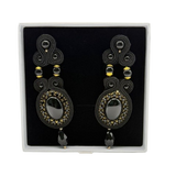 Veronica Black Collection – Black Onyx & Crystal Earrings