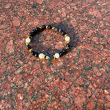 Sir Luxury - Lapis Stone, White Agate, Sunstones, Gold-Plated Hematite Cubes