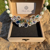 Handmade Italian multicolor agate and Swarovski necklace – Silfide Collection