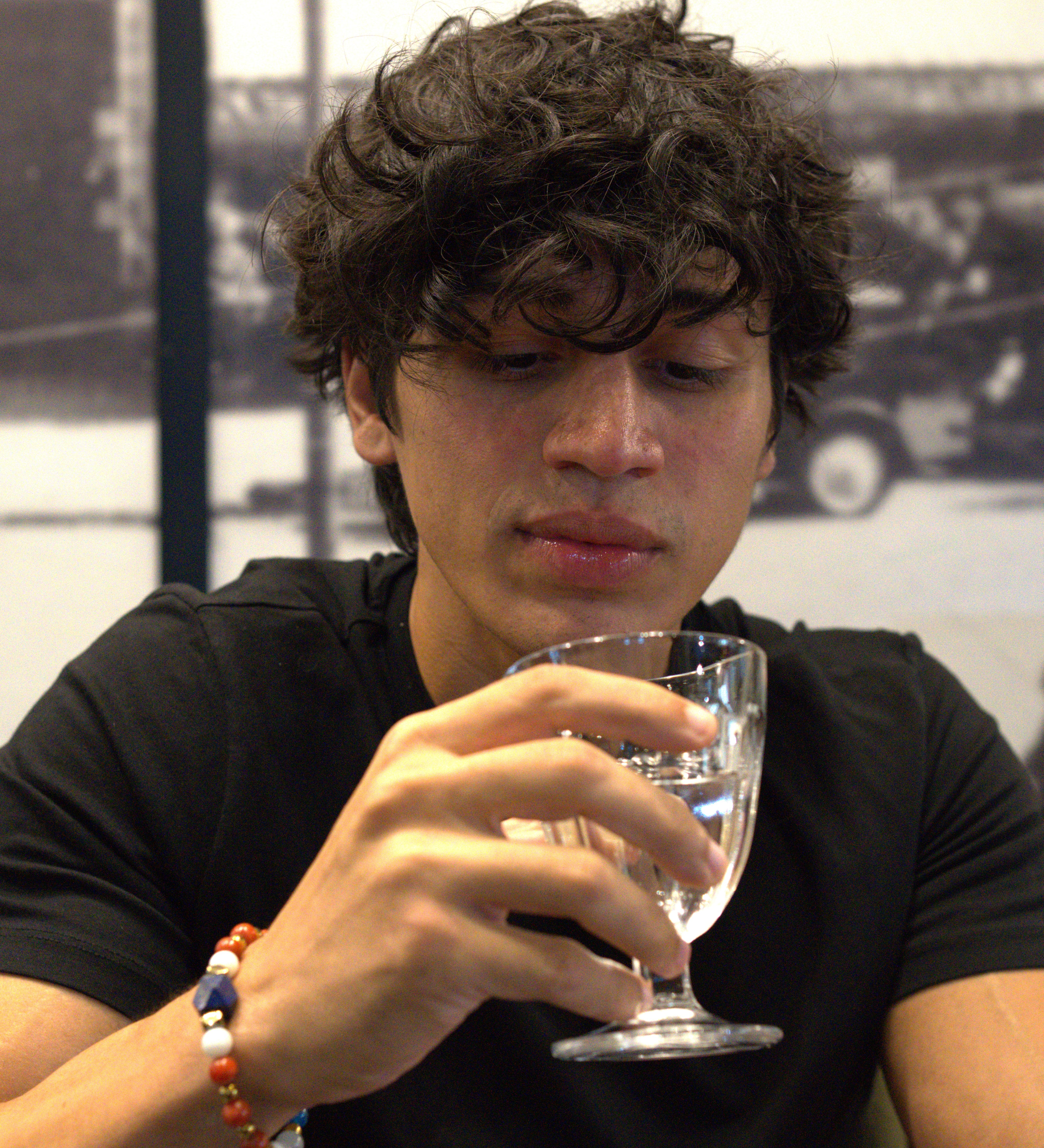 Men’s bracelet with lapis, lilac agate, bamboo coral paste, white agate and gold-plated hematite – Sir Luxury