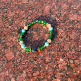 Men’s bracelet with lapis, green agate, turquoise paste, paesina stone and gold-plated hematite – Sir Luxury